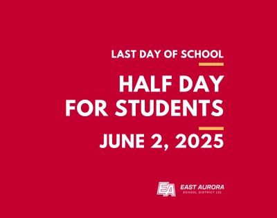 Reminder: Half Day for Students. Last day of School