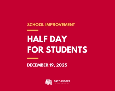 Reminder: Friday, December 19 is a Half-Day for Students!