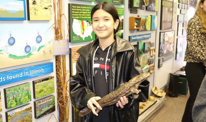 Laziza Kuchkarova on the science mobile.