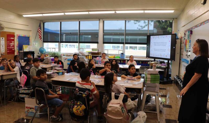 Mrs. Weintraub's class on the first day of school
