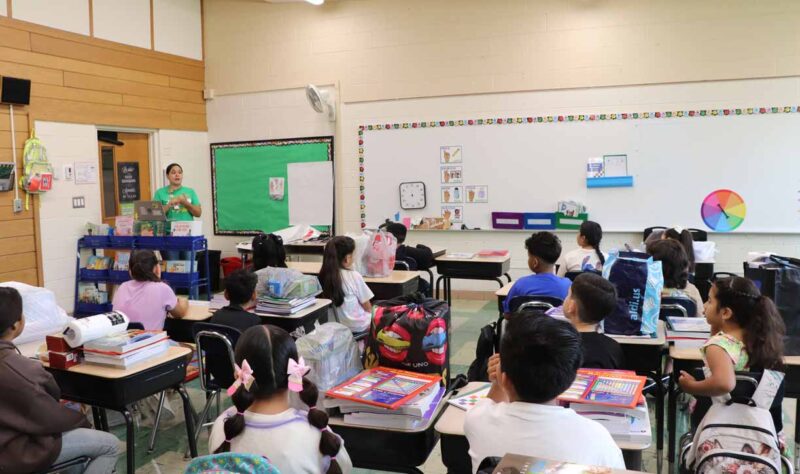 Mrs. Saldana's class on the first day of school